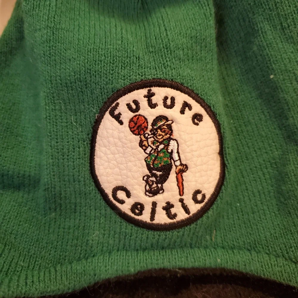 Kids Future Celtics‎ NBA Green Knit Beanie Hat with Patch boston